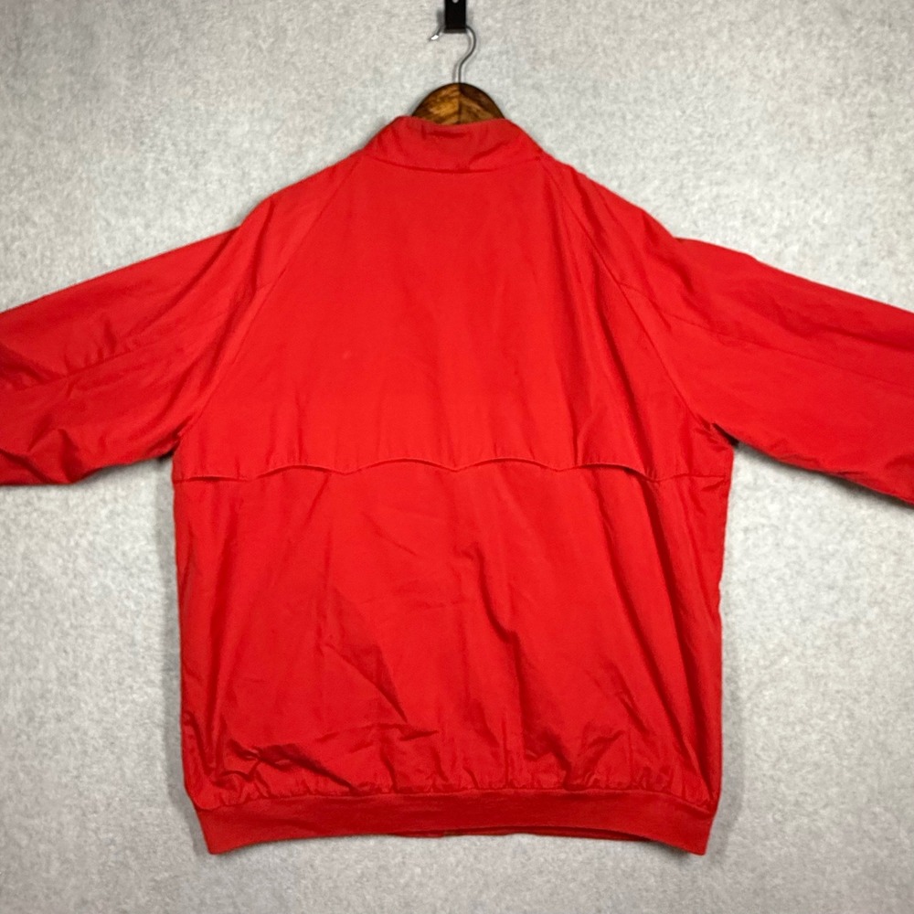 Vintage Izod Lacoste Harrington Jacket Red Plaid Lined Mens XLT Full Zip Coat - Picture 6 of 16